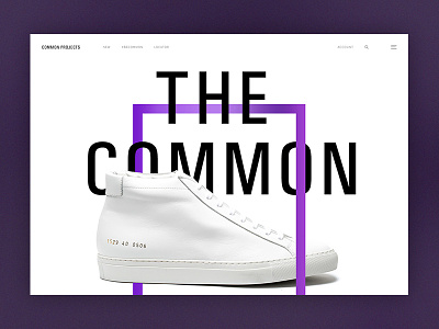 Common Projects Exploration clean common design exploration minimal shoes ui ux white