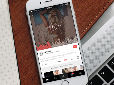 Discover Music on August app audio august ios iphone mockup music play player songs sound