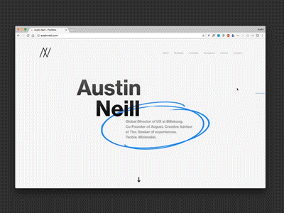 New Portfolio Live animated portfolio live ui parallax minimal ux design scroll longform lazyload gif