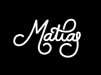 Matias Tattoo lettering typography vector