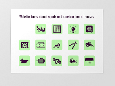 Website icons building design graphic design icons repair site site menu vector