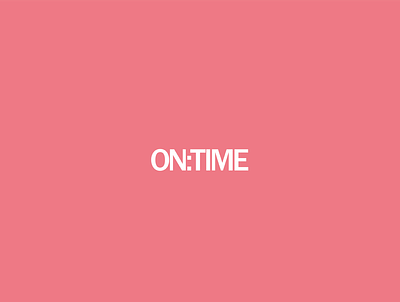 ON:TIME Logo 2017 branding design logo pastel pink