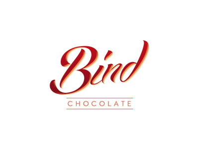 Bind calligraphy chocolate logo