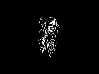 Reaper band design dooom illustration merch occult rad reaper skeleton tattoo