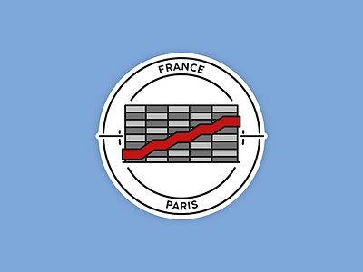 Centre Pompidou - Paris design dribbble flat line logo minimalism paris sticker stickers