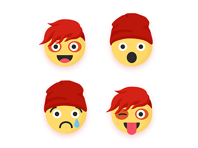 Twenty One Pilots - Emojis 21p band design dribbble emojis flat graphic smiley twentyonepilots