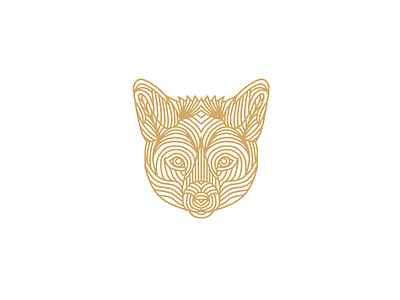 Fox animal design dribbble fox gold graphic icon line logo picto renard