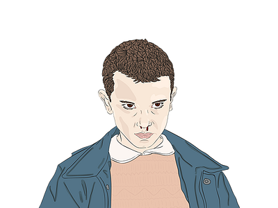 Eleven - Stranger Things design draw drawing dribbble eleven graphic illustrations netflix stickers strangerthings