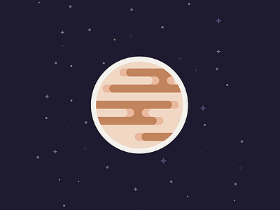 Jupiter - Space design dribbble flat flatdesign graphic jupiter planet space star stars