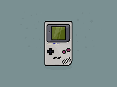 Gameboy design dribbble flat game gameboy icon line logo nintendo retro vector vintage