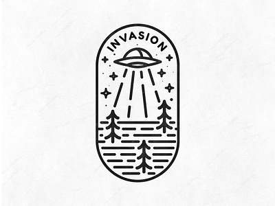 Badge - Invasion alien badge design flatdesign icon line logo ovni photoshop sketch stickers vector
