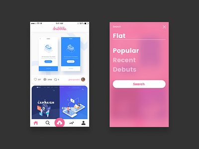 Dribbble App Concept