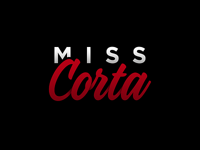 Logo - Miss Corta black contrast dribbble font letter lettering logo overlays red type typeface typography