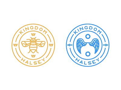 Badges - Halsey Kingdom badge design dribbble flatdesign halsey icon kingdom line logo sketch vintage
