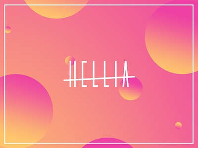 Hellia band concept design dribbble font gradient logo music pink ui