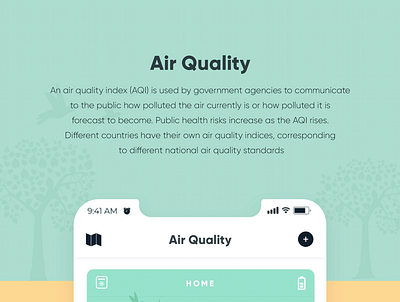 Air Quality airquality app color palette design flow freshair iconography illustration interface ui ux visuals