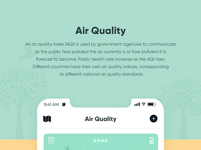 Air Quality airquality app color palette design flow freshair iconography illustration interface ui ux visuals