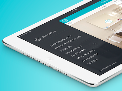 Vitra iPad App Menu app design flat interface ios ipad menu minimal navigation ui vitra