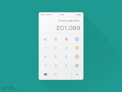 Daily UI #004 Calculator dailyui dailyui 004 dailyuichallenge design illustration ui