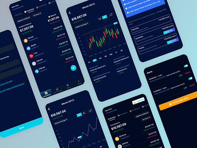 Crypto Command - Crypto Exchange App app branding crypto crypto currency dark ui design icons illustration mobile ui ux uxdesign