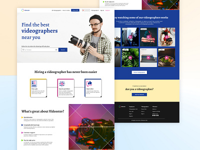 Videoster Home page design freelance marketplace ux uxdesign video videoster web