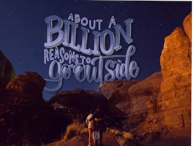 A Billion Reasons photo overlay modern calligraphy lettering hand lettering digital lettering astrophotgraphy