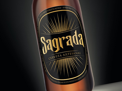 Cerveza Sagrada (Sacred Beer) design graphic design label design lettering packaging typography