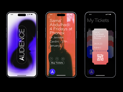 Live Music App UI Concept app branding dark design graphic design logo music ticket typography ui ux vector