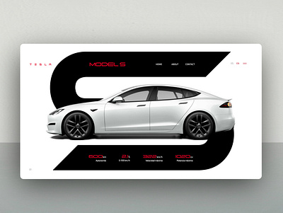 Tesla Model S - Web Design Concept. landingpage landingweb tesla webdesing