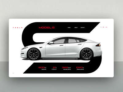 Tesla Model S - Web Design Concept.