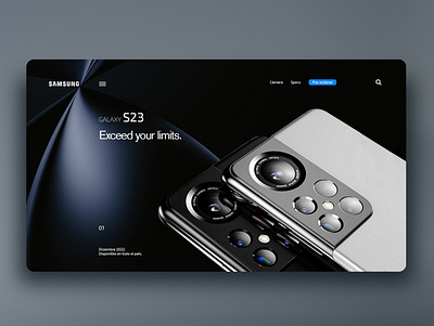 Web Design Concept Samsung S23 branding design illustration landingpage landingweb logodesign