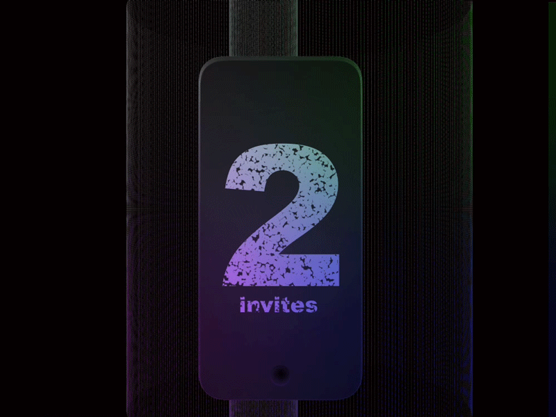 2 Invites (A brief version) appdesign behance designer dribbble interaction invitation invite motiongraphic uxbridge webdesign