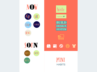 A mash-up for mini habits mashup print typefaces typogaphy uiux