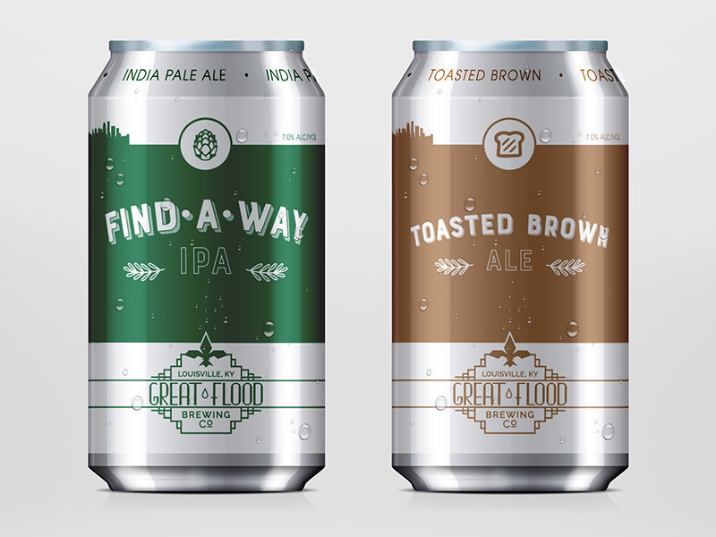 Great Flood Beer Cans ale ipa aluminum can cans beer kentucky louisville great flood brewing company