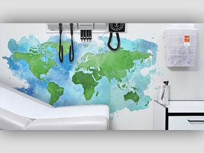 Global Outreach Facebook Ad dre exam room facebook ad global outreach globe map medical world