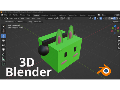 Blender 3D 3d animation graphic design logo motion graphics ui