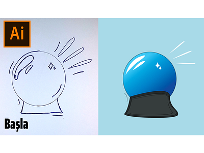 Magic Ball Illustration 3d animation graphic design logo motion graphics ui