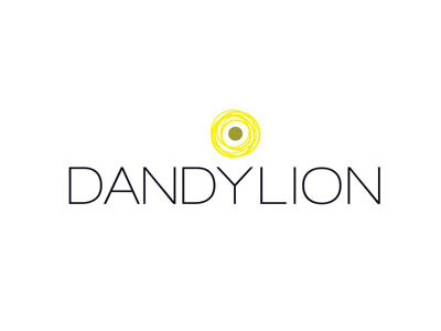 DANDYLION Fabric Line Logo branding clean dandelion feminine flower grey logo simple yellow