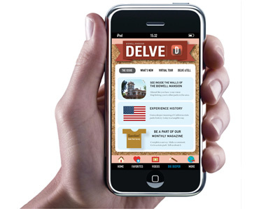Delve Magazine iPhone Application design app application delve design iphone logo magazine