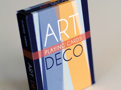 Art Deco Playing Card Box art deco cards club color bars deck hear playing cards shot spade star