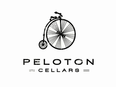 Peloton Cellars T-shirt Design beach bike wheel logo peloton logo surfing wine winery