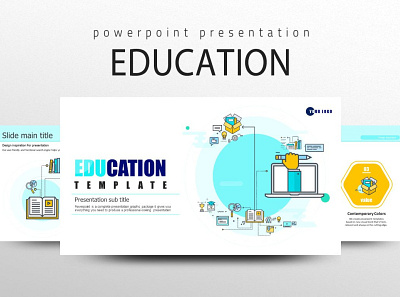 Education Icon PPT Template #1 app branding design graphic design illustration logo typography ui ux vector