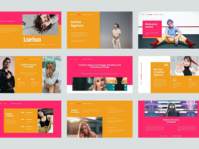 Larisa GoogleSlide Templates #3 app branding design graphic design illustration logo typography ui ux vector