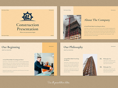 Construction Presentation Template #2 app branding design graphic design illustration logo typography ui ux vector