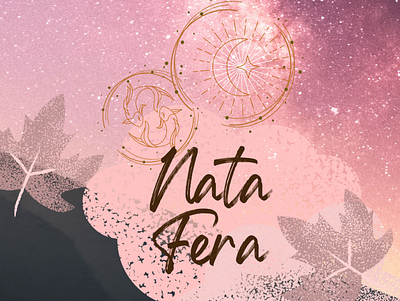 Nata Fera branding business graphic design illustration japanese inspired logo pink soft web design
