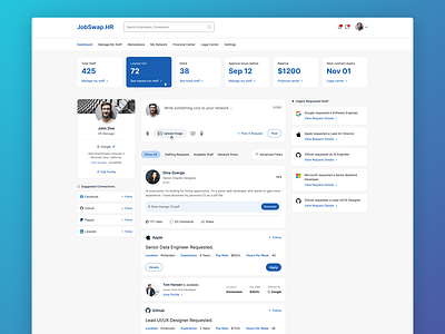 JobSwap Dashboard Design