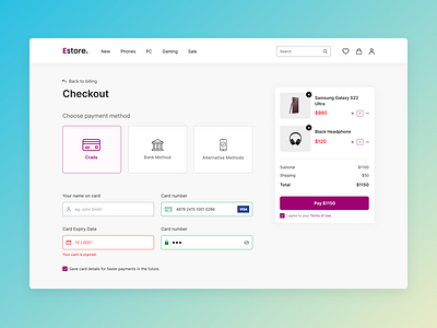 E-commerce Checkout Page