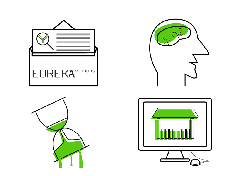 Illustration for the latest ZAGENO newsletter vector illustration submission time marketplace brain mail newsletter illustration science zageno green illustrator