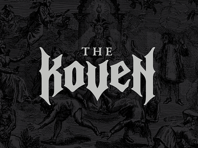 The Koven Restaurant Branding death metal goth logo metal metal branding restaurant branding typography