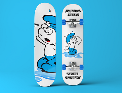 Street Smurfin' branding design illustration